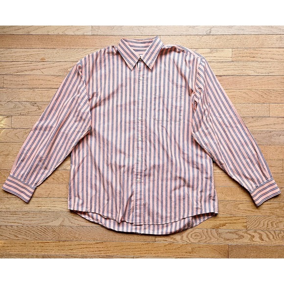 Cutter & Buck Other - Cutter & Buck Men’s XL Button‑Down Shirt Salmon Peach Pinstripe Classic Fit